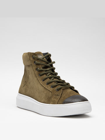 DRAGONFLY HIGH SNEAKER VERDE GAMUZA
